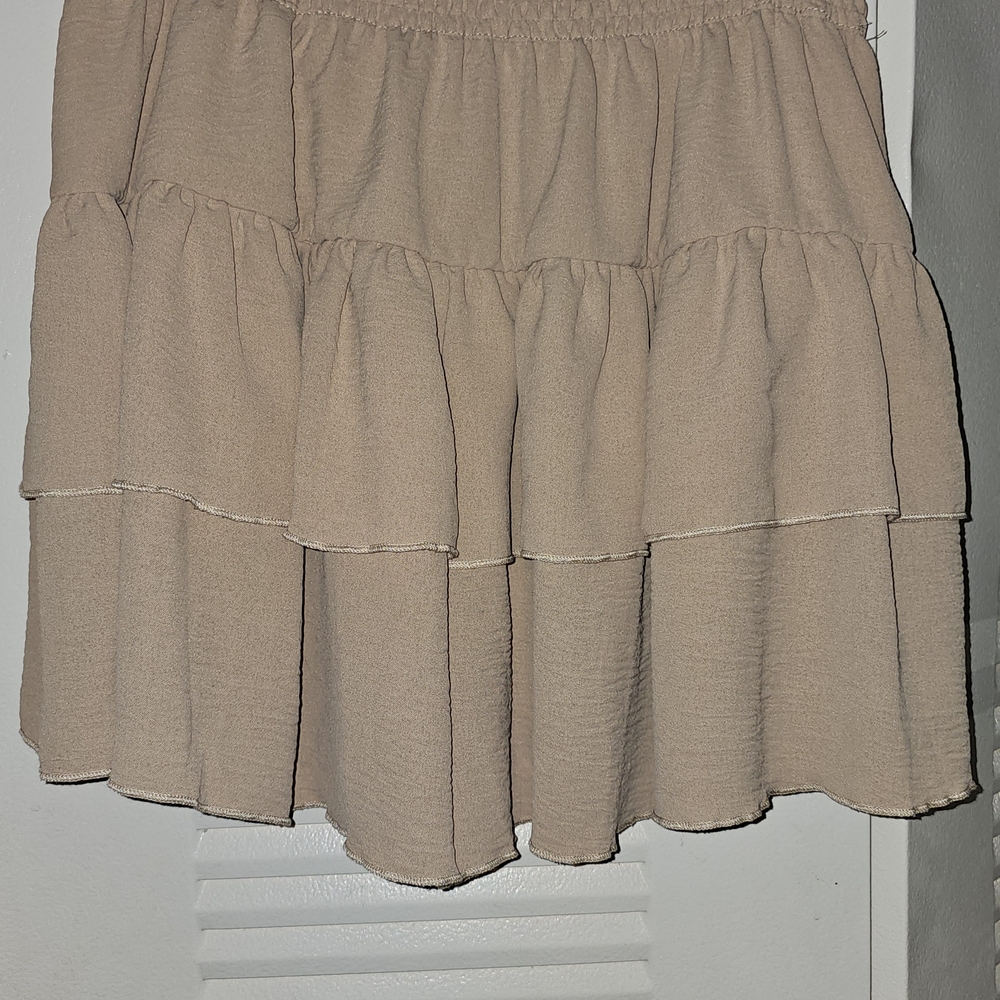 3 Tiered Ruffle Shorts - Beige, Black, & Navy Blue